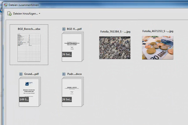 Fusión de archivos con Acrobat