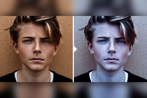 Photo preset for portraits (Lightroom, Camera Raw): 06 | Blue Light