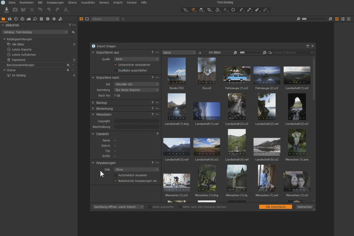 Capture One Pro-zelfstudie: 2.2 | Foto's importeren