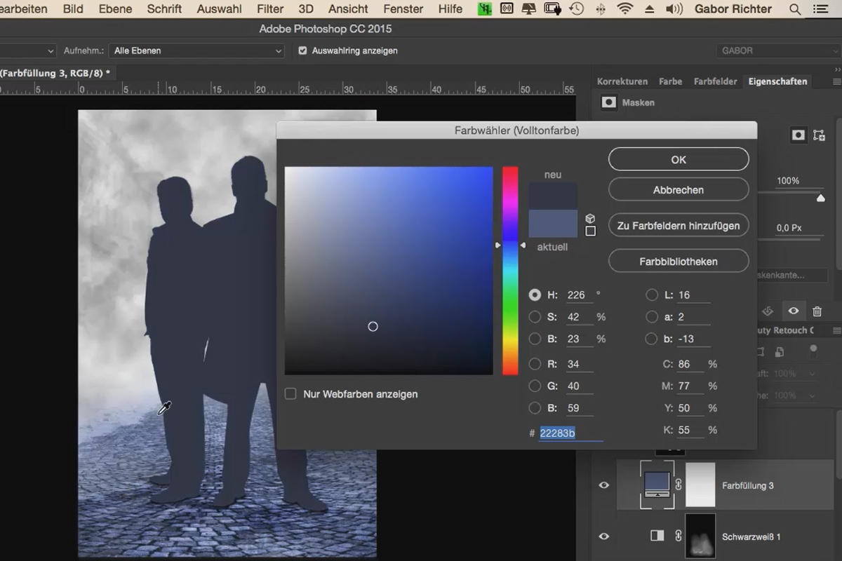 Rikosilme – Photoshopin työnkulku – 08 Värimukautukset