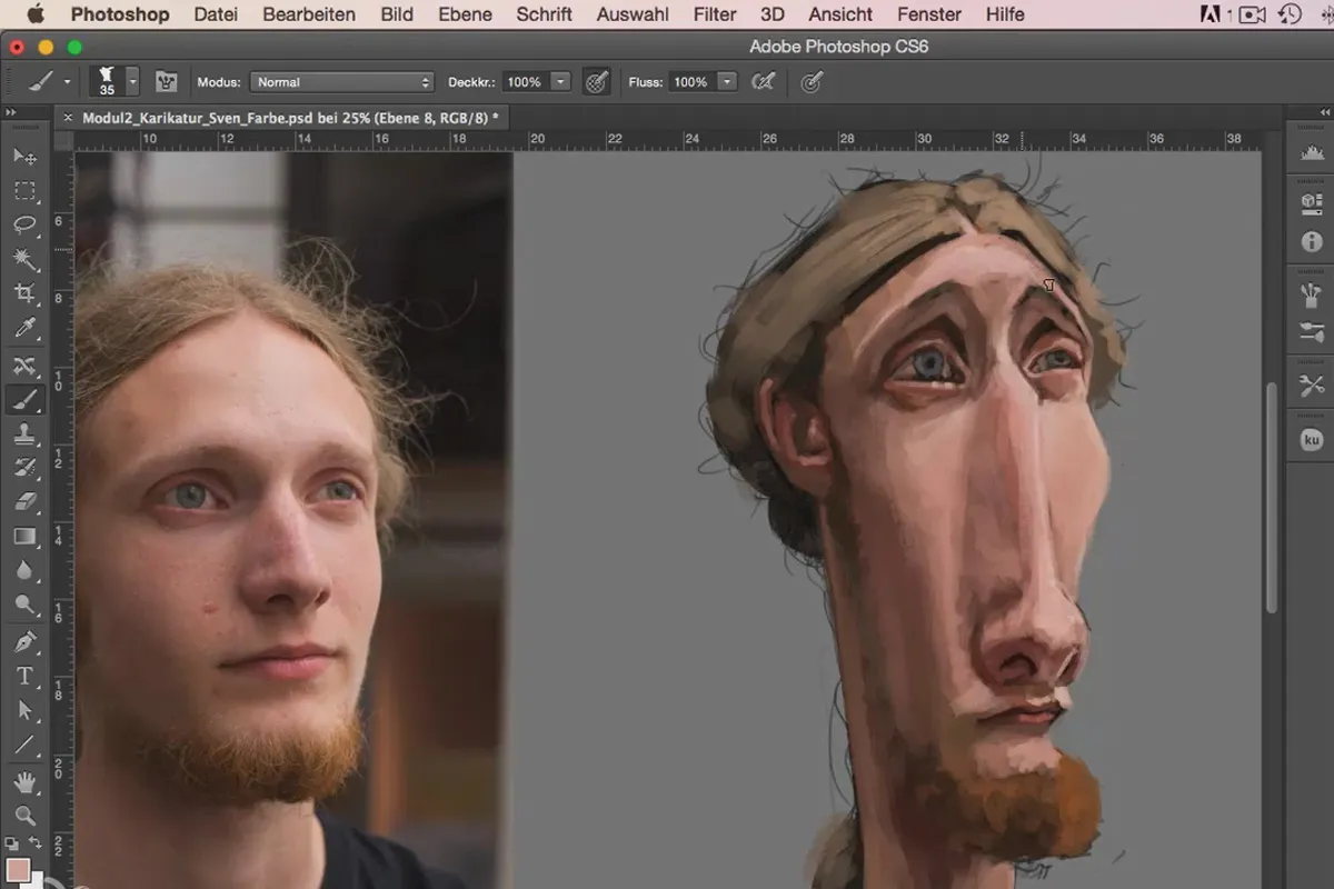 Character-Painting in Photoshop - Modul 2.3 Karikatur-Painting
