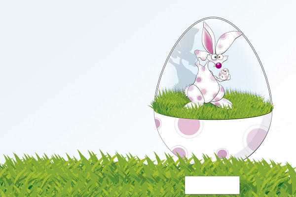 Tarjeta de felicitación de Pascua - formato vertical y horizontal - Tarjeta 3