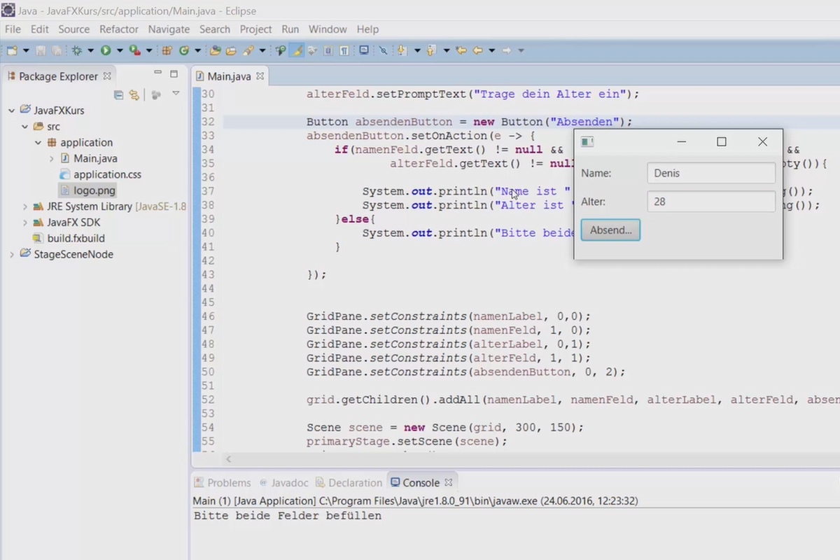 JavaFX para desarrollo GUI - 08 TextField