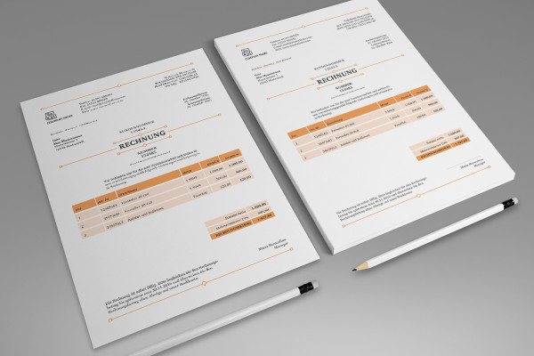 Invoice templates for business, trade and services - Template 07