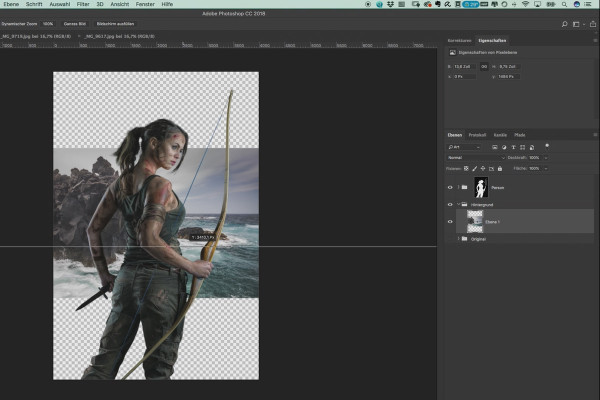 Create posters in the style of Tomb Raider - Photography and Photoshop tutorial: 8 background montage