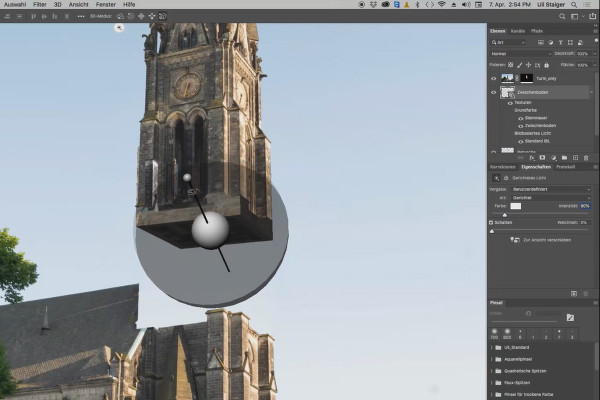 Tutorial de Photoshop 3D "Despegue": 08 | Iluminación