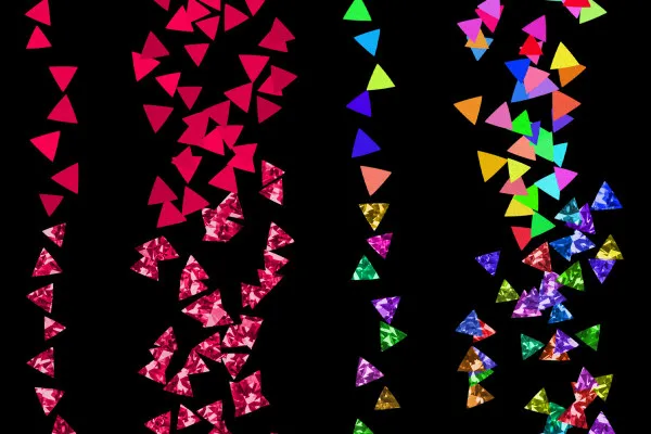 Konfetti-Pinsel für Photoshop: Dreiecke