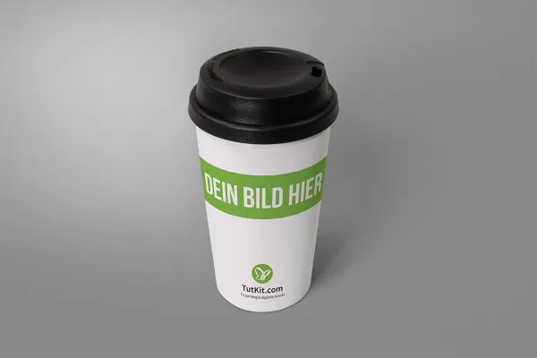 Modello: Tazza termica con coperchio applicato.