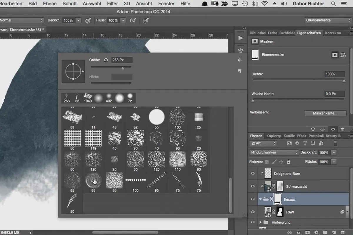 MIN PASSION - Kreativt karakterportræt i Photoshop - 08: Kunsteffekt med Brush