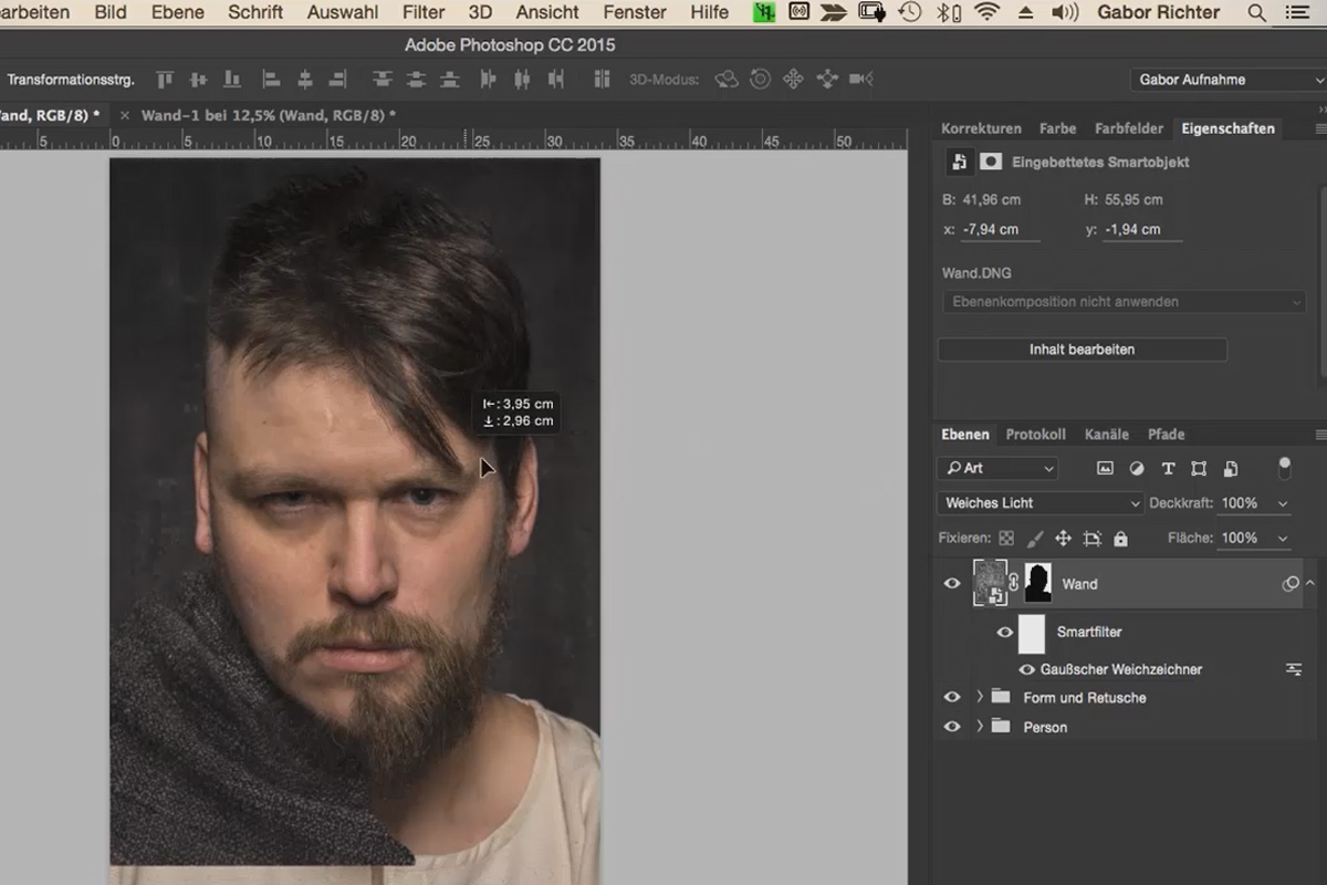 Fusion - El flujo de trabajo de morphing en Photoshop - 08 Insertar fondo