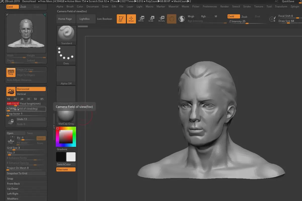 ZBrush 2019 – Videoõpe värskenduse kohta: 7 | Universaalne kaamera