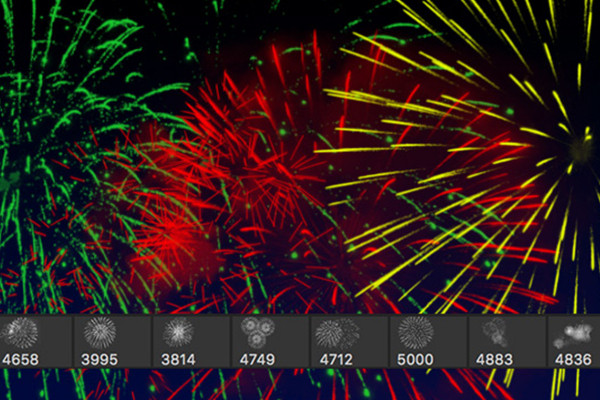 Pinceles "Fuegos artificiales" - Versión 7
