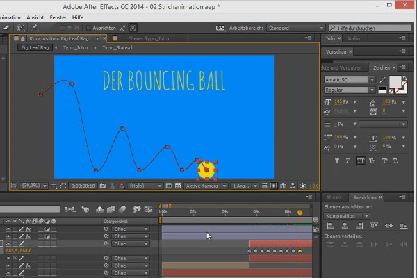 Animation let at lave: Bouncing Ball - poserne