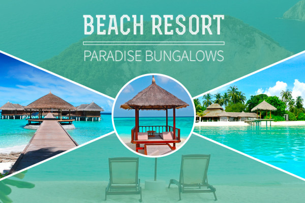 Customizable Facebook Cover Photo Template - Template 07 - Vacation, Hotel, Travel