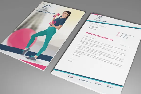 Letterhead, business stationery & letterhead template to print out: 7 Sport, Fitness, Trainer