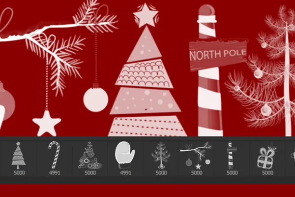 Das große Pinsel-Paket – Winter, Weihnachten & Silvester 8: Weihnachtsmotive