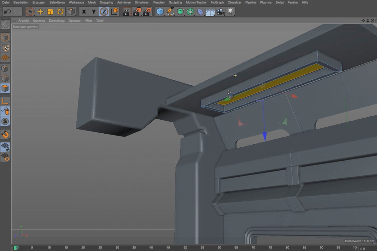 Praktik i Cinema 4D - Modellera och belysa en rymdstation: 08 Lampa