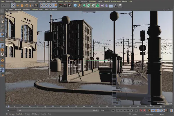 Cinema 4D-Tutorial "Underground": 2.4 맵핑