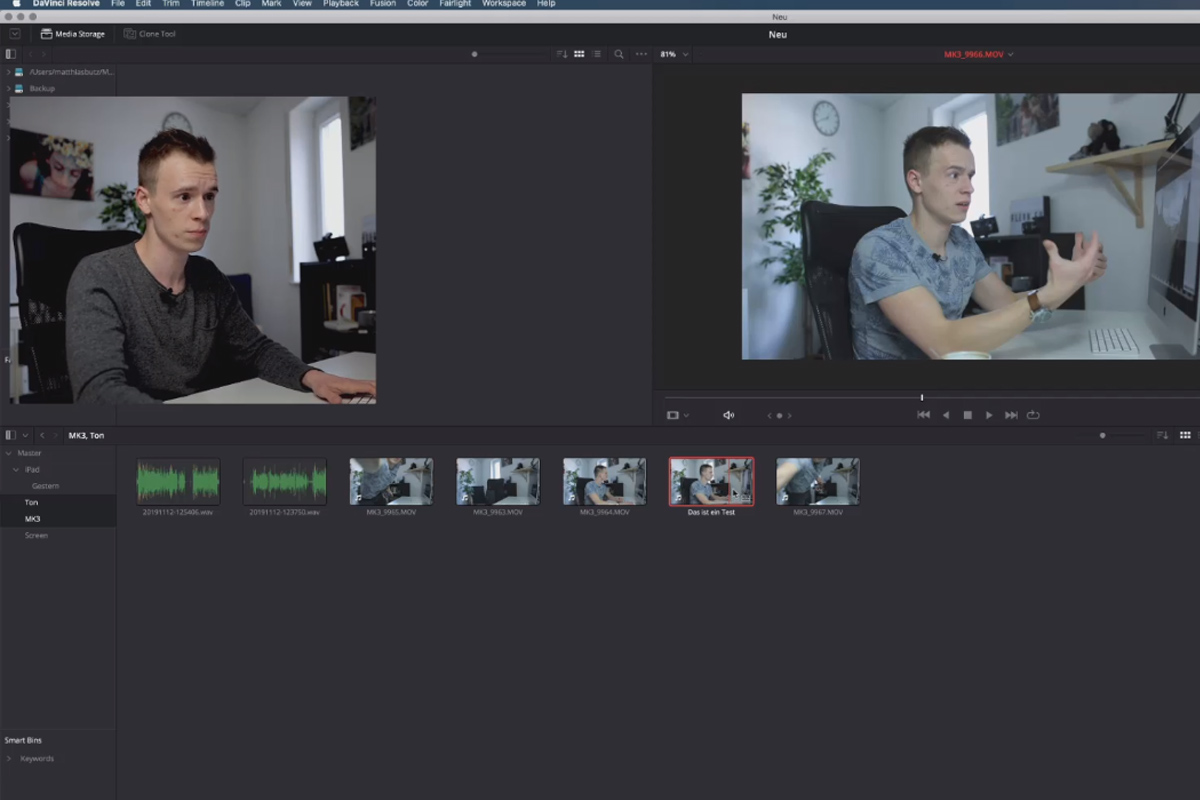 DaVinci Resolve-handledning: 2.3 | Importera