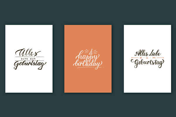 Lettering d'anniversaire : 08 | "Tout le meilleure pour ton anniversaire", "Tout l'amour pour ton anniversaire" et "happy birthday