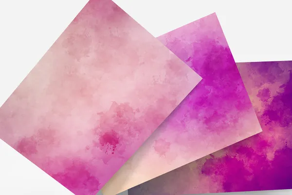Hochaufgelöste Texturen: farbige Aquarelle in Rosa