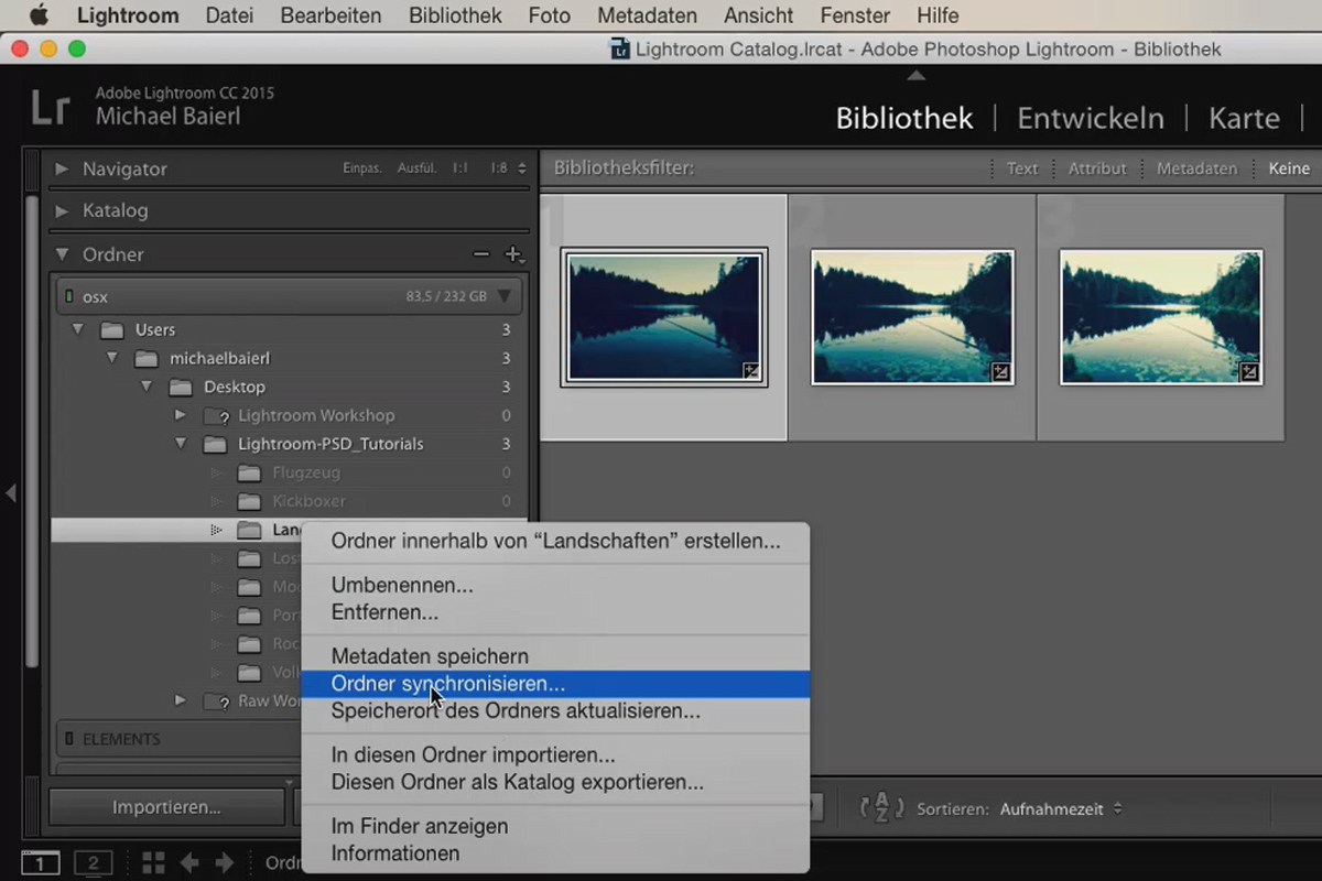 Lightroom para principiantes y usuarios de nivel intermedio: 02 - Importación - 2.4 - Sincronización