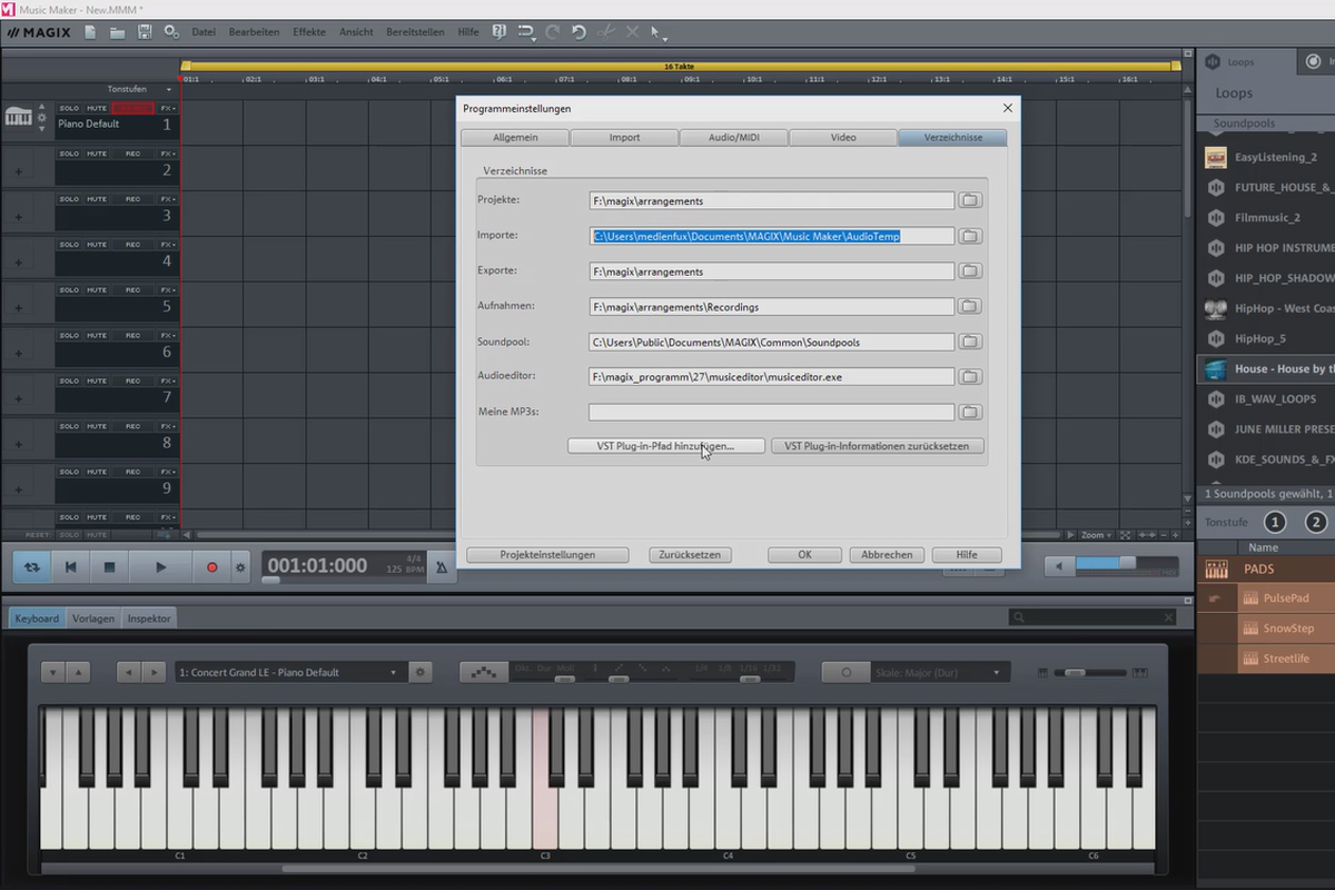 Kendi müziğinizi Magix Music Maker ile oluşturun: 08 | Programdaki seçenekler ve ayarlar (5/5)