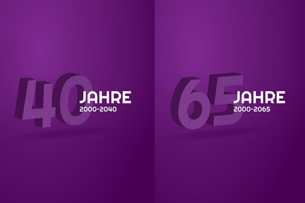 Zahlen-Design für Jubiläen und Geburtstage – Version 9