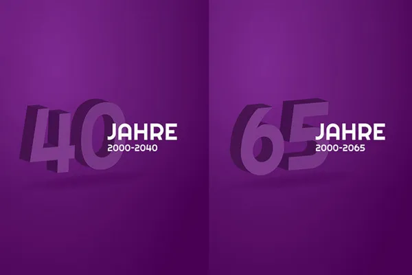 Zahlen-Design für Jubiläen und Geburtstage – Version 9