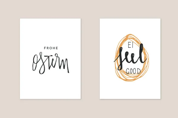 Lentefrisse handlettering sjablonen voor Pasen: 09 | "Vrolijk Pasen", "Ei feel good