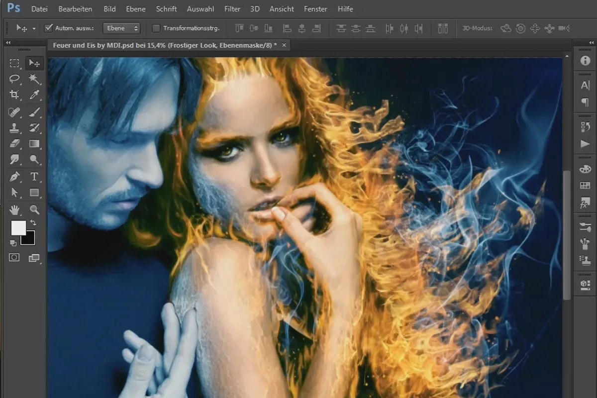 Φωτογραφική επεξεργασία με Photoshop - Φωτιά και Πάγος - Μέρος 09: Ο παγωμένος look του άνδρα