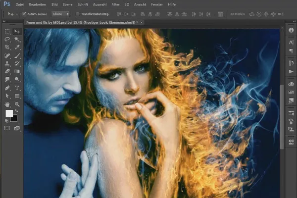 Φωτογραφική επεξεργασία με Photoshop - Φωτιά και Πάγος - Μέρος 09: Ο παγωμένος look του άνδρα