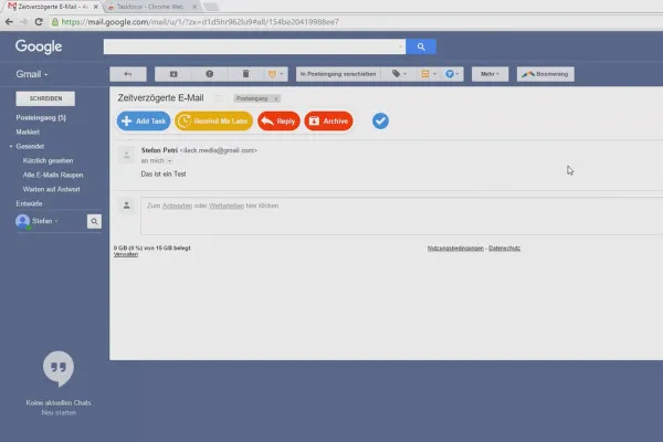 Più produttivo in Google Mail - I migliori trucchi - 09 Impostare compiti per determinate email