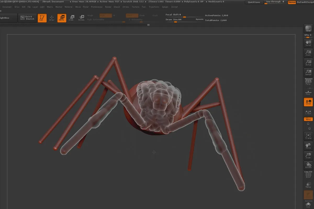 ZBrush 초보자를 위한: 3.3 ZSphere