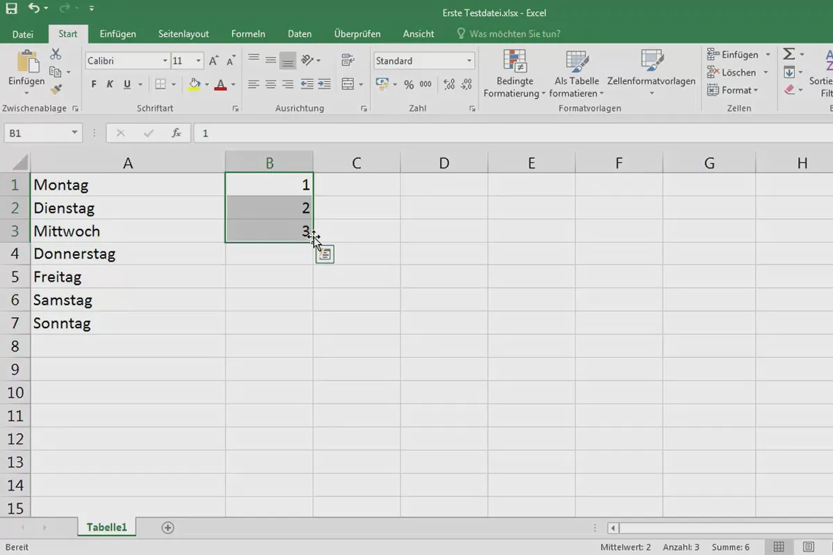 Excel-Grundlagen – Einführung für Anfänger: 09 Automatisches Ausfüllen