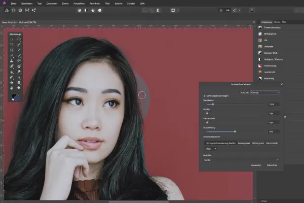 Affinity Photo를 사용하여 투명 배경 제거: 09 | 단색 배경