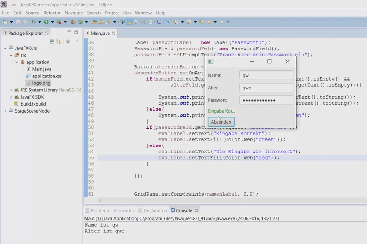 JavaFX for GUI-utvikling - 09 Passordfelt