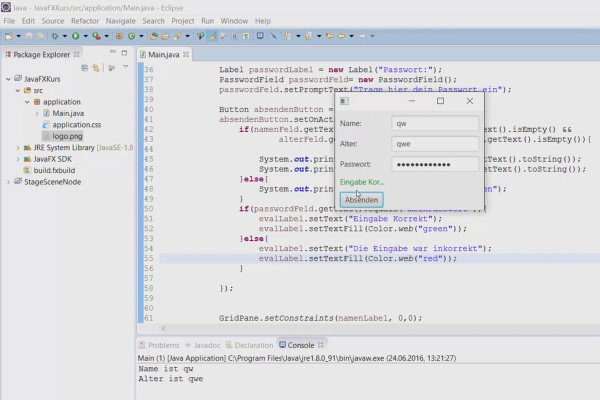 JavaFX för GUI-utveckling - 09 PasswordField