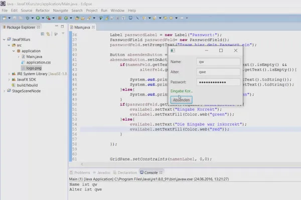 JavaFX für GUI-Entwicklung – 09 PasswordField