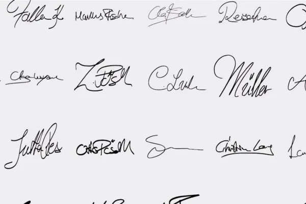Unterschriften- und Signaturen-Paket - freigestellte Unterschriften, Signaturen, Paraphen und Kürzel
