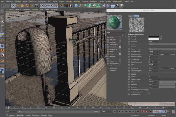 Cinema 4D-vejledning "Underground": 2.6 mangler