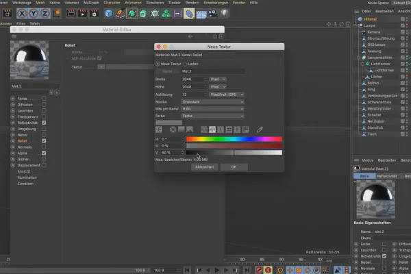 BodyPaint 3D 튜토리얼: 2.4 메탈 소재