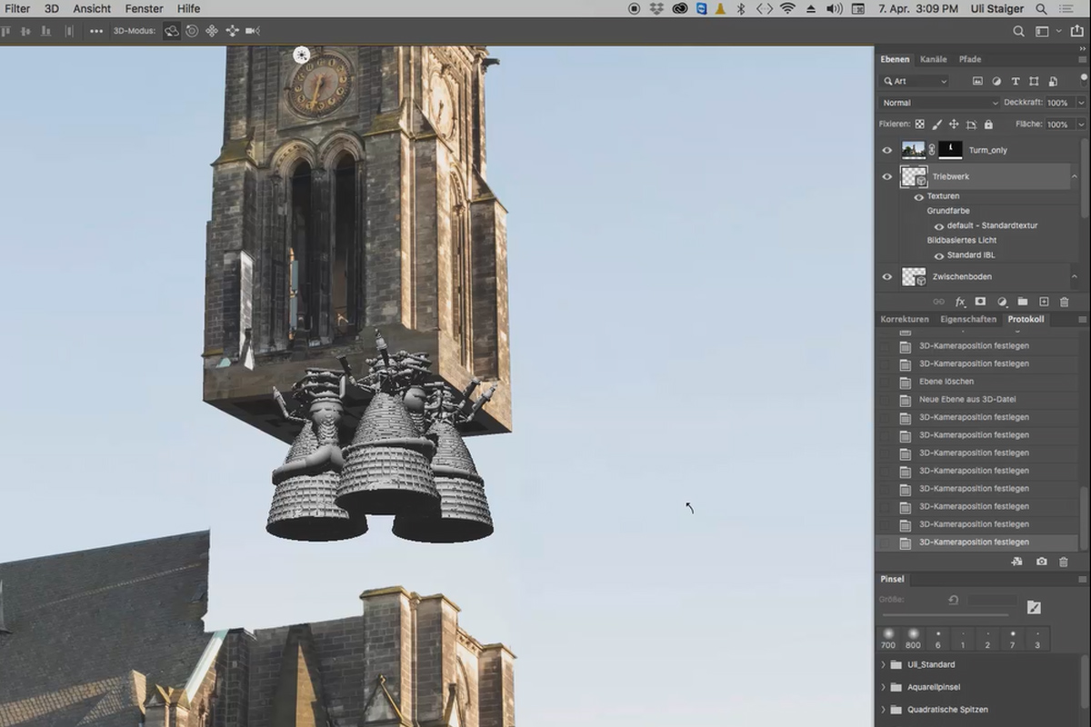 Tutorial de Photoshop 3D "Despegue": 09 | Motor