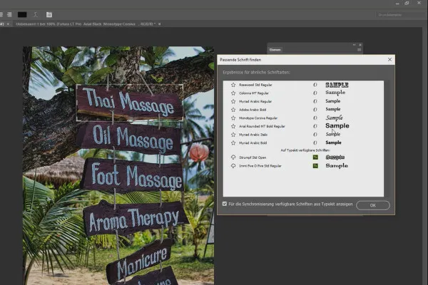 Neues in der Creative Cloud: Photoshop CC 2015.5 (Juni 2016) – 03 Passende Schriften finden und verbesserter Glyphen-Umgang