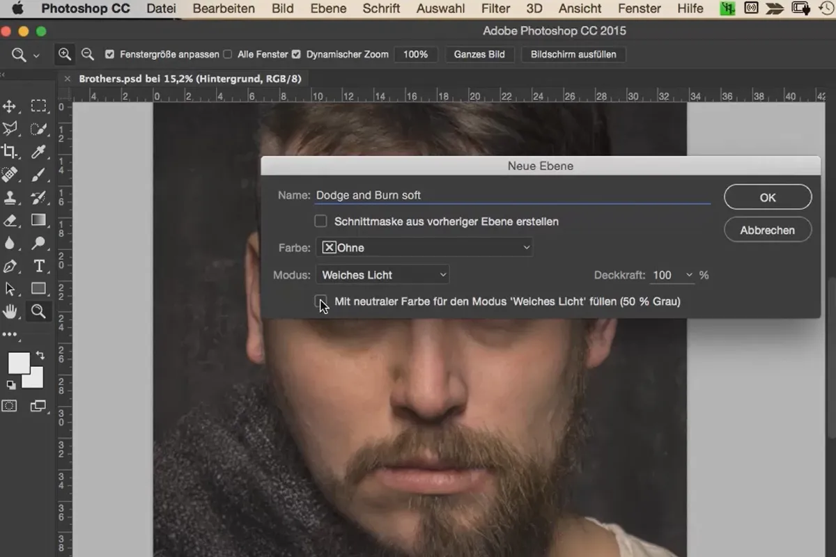 Fúze – Postup morfování v programu Photoshop – 09 Osvětlení a ztmavení (Kůže)