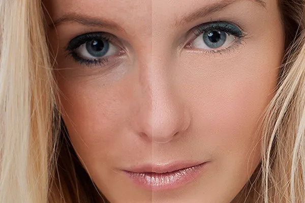 Photoshop-Aktion: Frequenztrennung - Hautunreinheiten/Haare entfernen, ohne die Helligkeit/Farbe zu beeinflussen