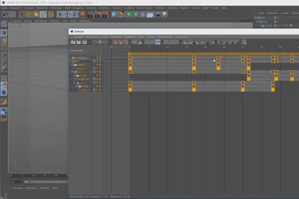 3D-Animation erstellen in Cinema 4D: 3.1 Zeitleiste und Dope Sheet-Editor