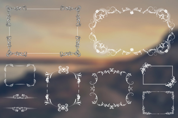 Decorative vector shapes and ornaments - package 09