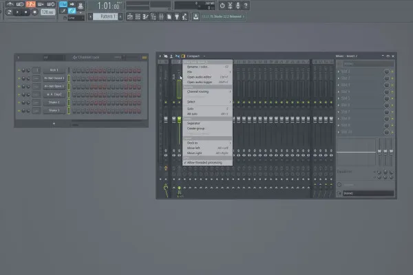 Produzione musicale digitale con FL Studio - 3.2 BPM, caricamento di campioni e routing del mixer.
