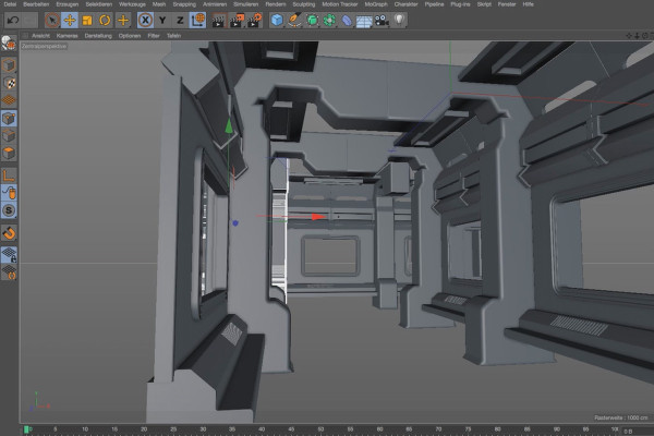 Prácticas en Cinema 4D - Modelado e iluminación de una estación espacial: 09 Instantiate